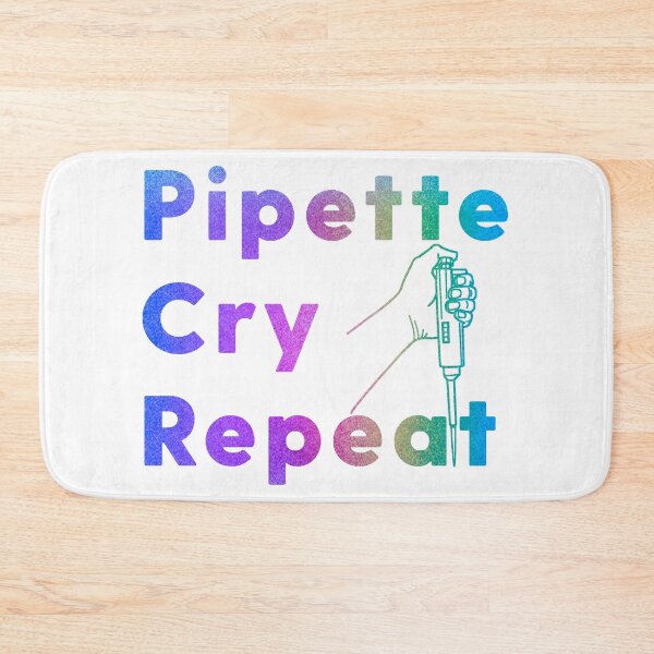 Item preview, PCR Pipette Cry Repeat Colorful Rainbow Glitter Sparkle Micropipette designed and sold by labstud.