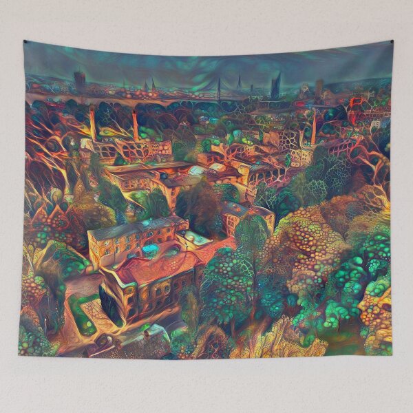 Item preview, Fantasy city abstraction designed and sold by blackhalt.