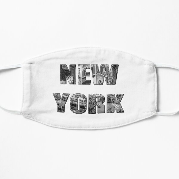 New York (b&w photo filled flat type on white) Small Mask