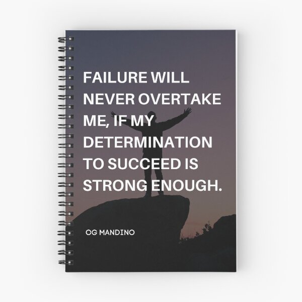 Item preview, Failure Will Never Overtake - Inspirational Quote by OG Mandino designed and sold by LifeOnWords.
