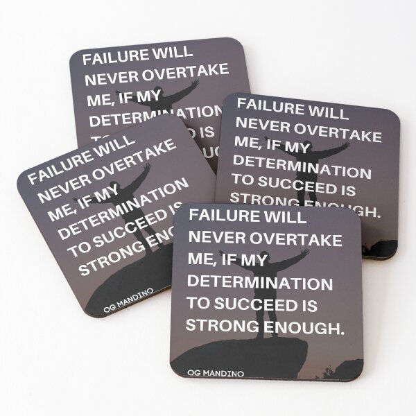 Item preview, Failure Will Never Overtake - Inspirational Quote by OG Mandino designed and sold by LifeOnWords.