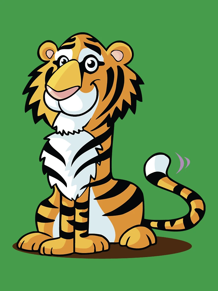 Cute Tiger Cartoon Animal Kids T-Shirt for Sale by TheAnimalFacts