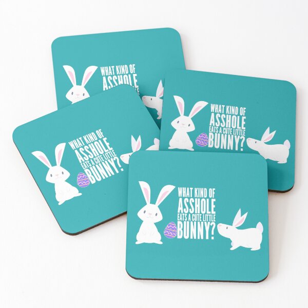 Item preview, What Kind of Asshole Eats a Cute Little Bunny? | For Animal Lovers / Vegetarians / Vegans designed and sold by Mohammad Razzaghnoori.