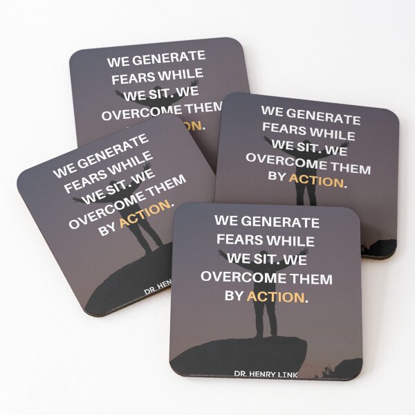 Item preview, Overcome The Fears - Inspirational Quote by Dr. Henry Link designed and sold by LifeOnWords.