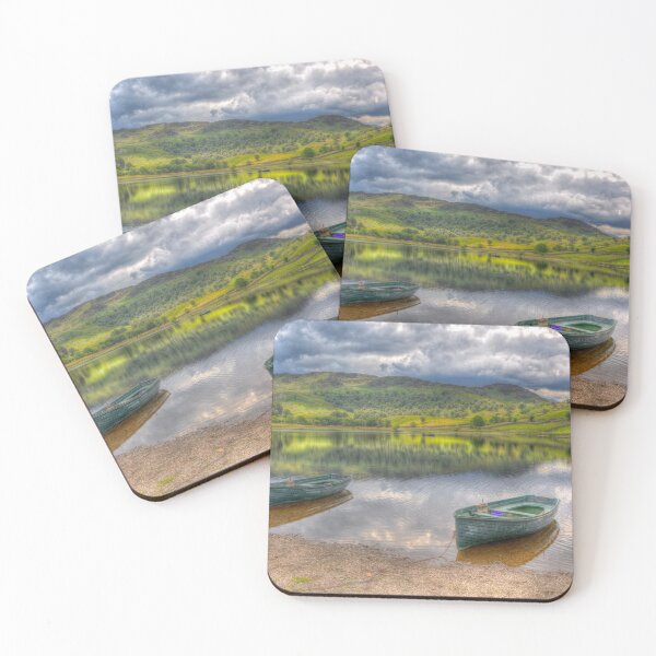 Item preview, Beautiful Calm English Lake With Rowing Boats and Green Hills designed and sold by acceleratorhams.