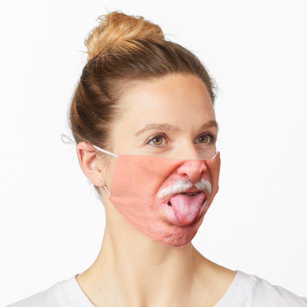 Funny old man mustache tongue Funny old man mustache tongue