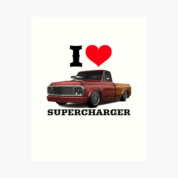 Spercharger V8 Pickup Art Print