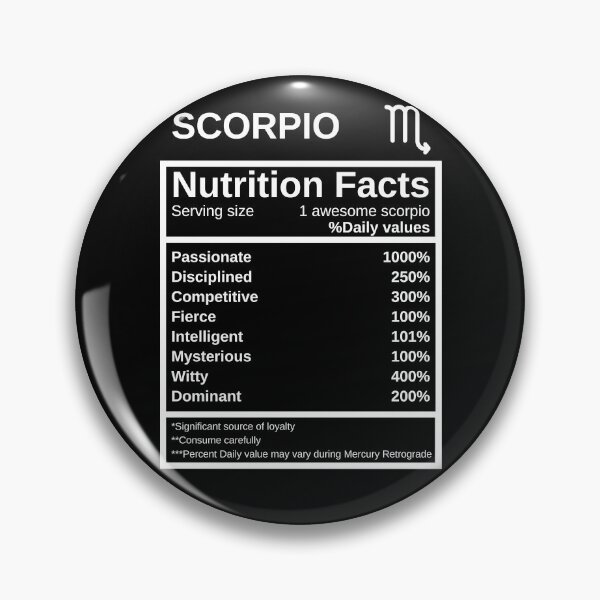 Item preview, Scorpio Nutrition Facts designed and sold by lolora.