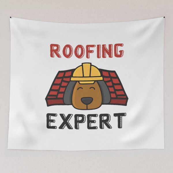 Item preview, Roofing expert - Dog with helmet on his head designed and sold by PufuMiu.
