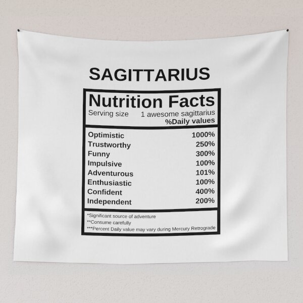 Item preview, Sagittarius Nutrition Facts designed and sold by lolora.