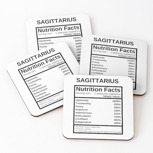 Item preview, Sagittarius Nutrition Facts designed and sold by lolora.
