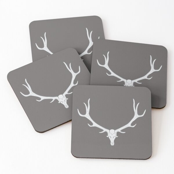 Item preview, Grey Deer Antlers Line Art designed and sold by CJAura by Claire Jane Johnson.