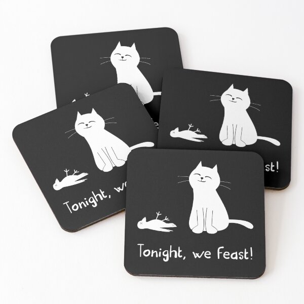 Item preview, Tonight we feast cat white designed and sold by PaulSDesign.