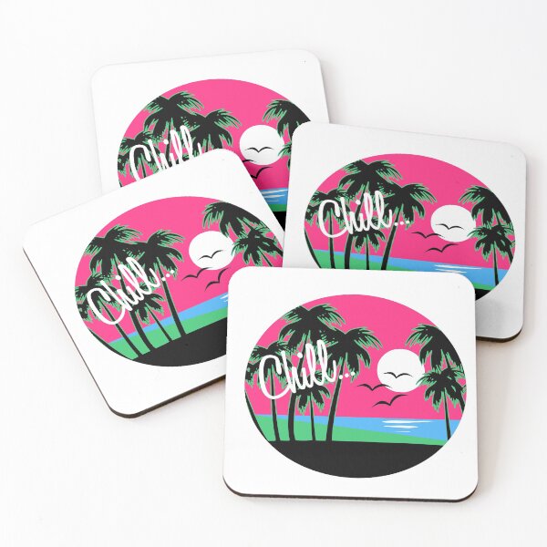 Item preview, Sunset Island Chill Pink designed and sold by TreacleMustard.