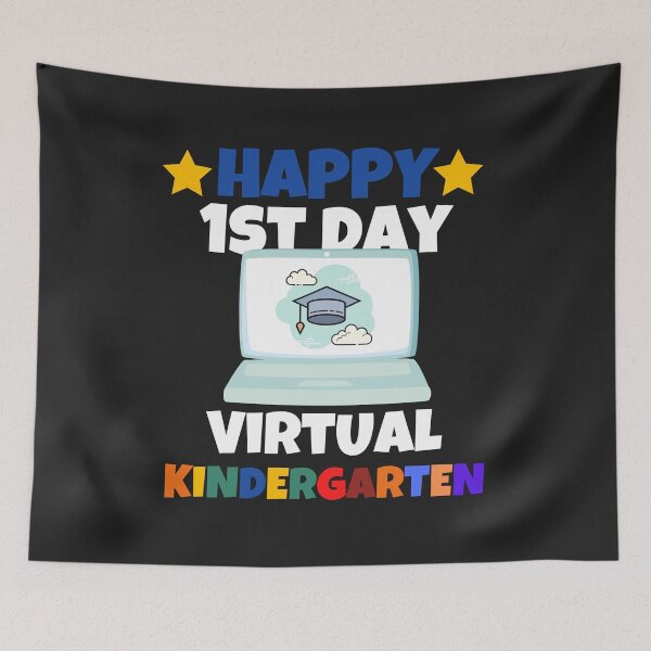 Item preview, happy first day of virtual school shirt gift for students designed and sold by MohitJain1109.