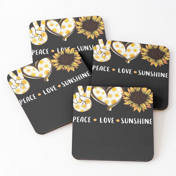 Item preview, Peace Love Sunshine Sunflower Hippie gift designed and sold by harolhaw.