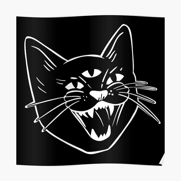 Posters Sur Le Theme Chat C3 A0 Trois Yeux Redbubble