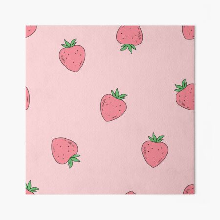 Cute Pastel Pink Aesthetic Strawberry Pattern Coffee Mug for Sale by  noryushi