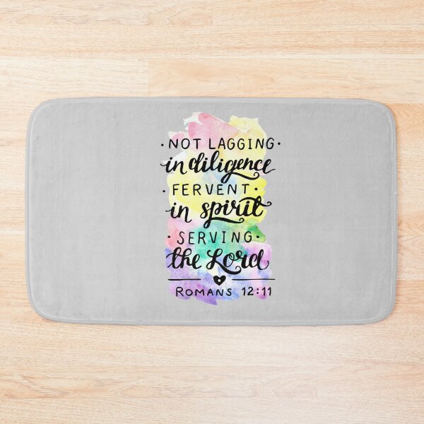 Item preview, NOT LAGGING - ROMANS 12:11 - Faith Quotes Rainbow Watercolor designed and sold by NewLifePlanners.
