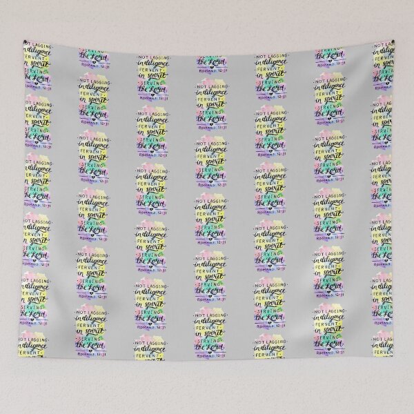 Item preview, NOT LAGGING - ROMANS 12:11 - Faith Quotes Rainbow Watercolor designed and sold by NewLifePlanners.
