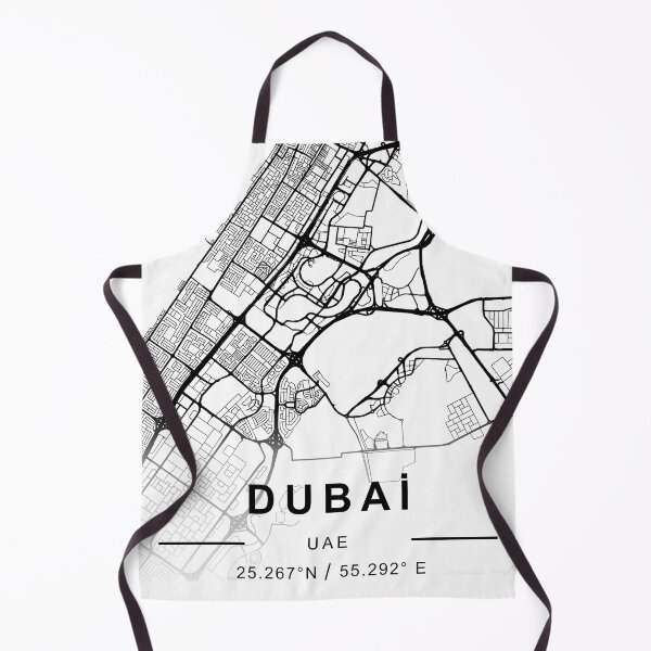Item preview, DUBAİ CİTY ROAD MAP POSTER SİMPLE ALL ROADS BLACK AND WHİTE WİTH COUNTRY NAME AND COORDİNATES designed and sold by rashadat.