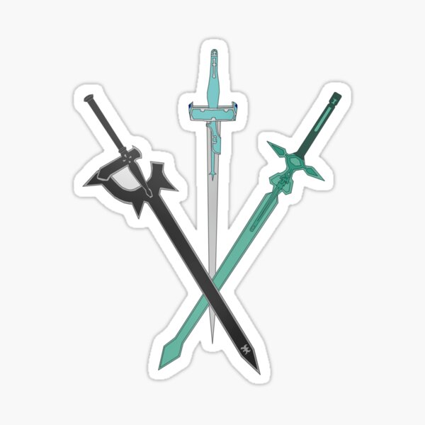 Sword Kirito Asuna Leafa Sinon Sword Art Online Sticker