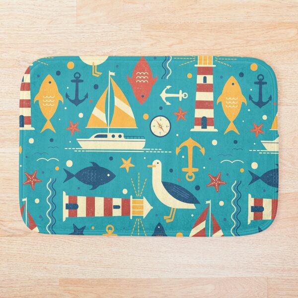 All At Sea Bath Mat