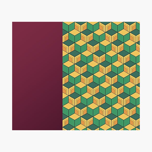 Giyuu Tomioka Pattern Demon Slayer Pattern Photographic Prints | Redbubble