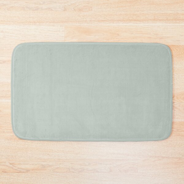 Calming Light Blue Green Grey Solid Color Pairs To Sherwin Williams Rainwashed SW 6211 Bath Mat