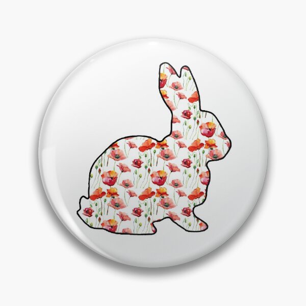 Item preview, Watercolor Poppy Show Rabbit - NOT FOR RESALE WITHOUT PERMISSION designed and sold by l-oh.