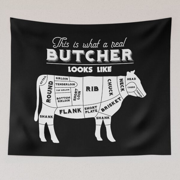 Item preview, This is What a Real Butcher Looks Like Funny Quote designed and sold by HotHibiscus.