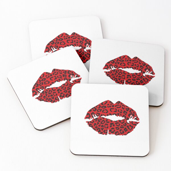 Item preview, Kiss lips Red and black  Leopard designed and sold by TshirtTyou.