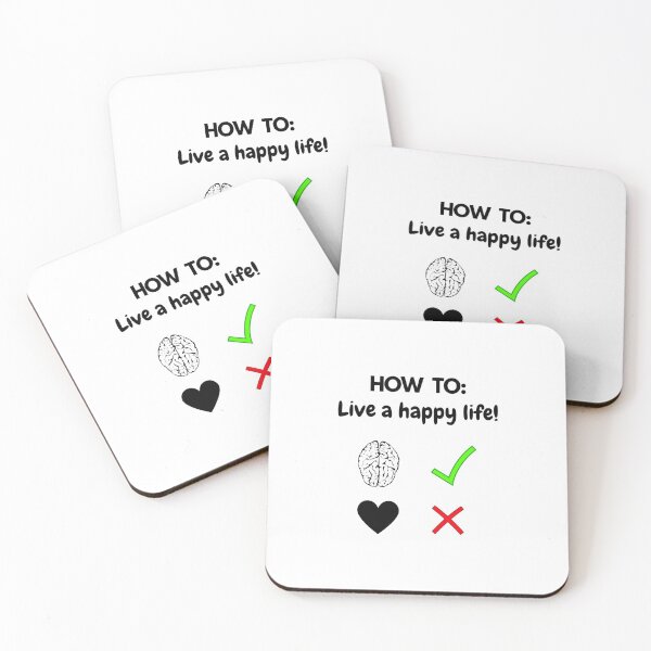 Item preview, How to Live a Happy Life Quote Design designed and sold by TheGreekGuy.