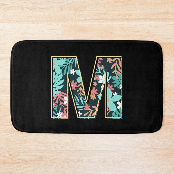Item preview, Letter M retro flowers designed and sold by knst-wrk.