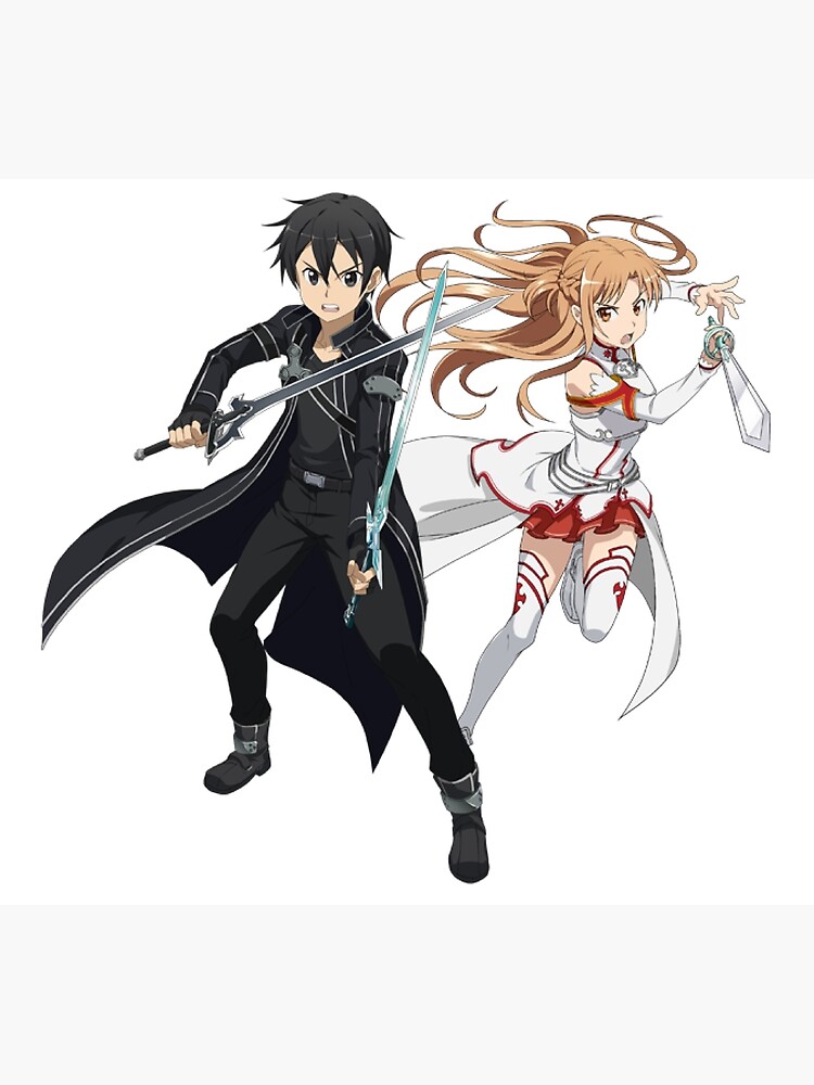 Kirito And Asuna Leafa Sword Art Online Metal Print By Cartoon Star Redbubble 2797