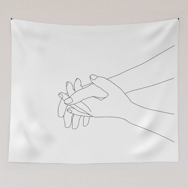 Item preview, Hands line drawing illustration - Emelia designed and sold by TheColourStudy.