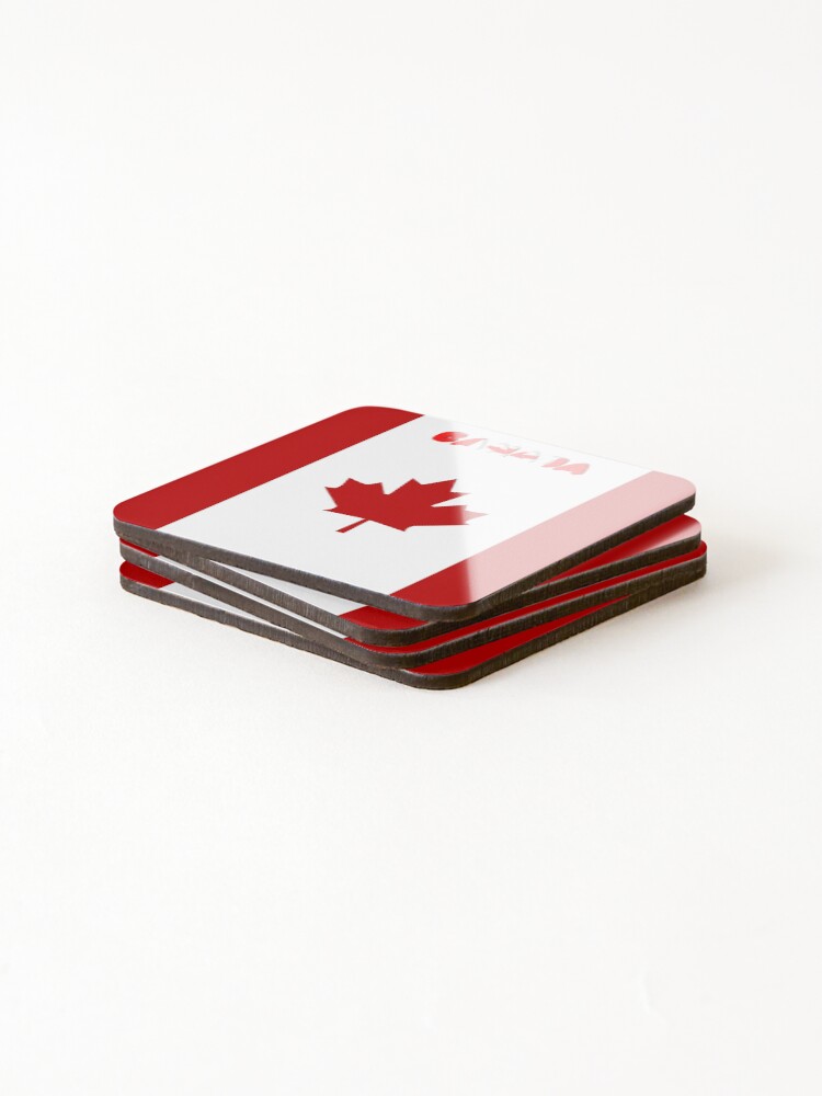 Thumbnail 4 of 5, Coasters (Set of 4), Canadian flag1 designed and sold by P-I-R.