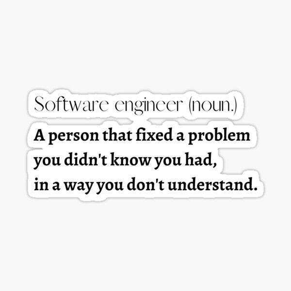 Software engineer noun Sticker