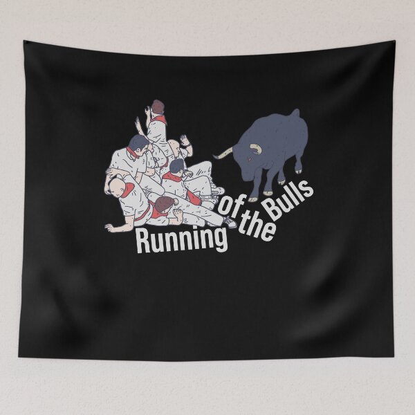 Item preview, Running of the Bulls Text - Cattle Charge - Spanish Tradition designed and sold by DeWinnes.