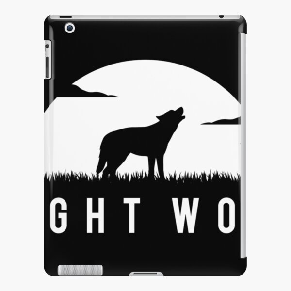 Ipad Hullen Klebefolien Wolf Heult Bei Mond Redbubble