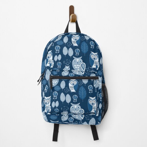 Item preview, Owls Party Blue designed and sold by mirimo.