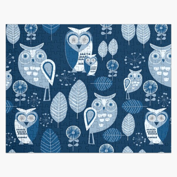Owls Party Blue Puzzle