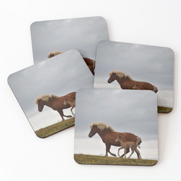 Item preview, Icelandic horse mom and her foal designed and sold by elisainiceland.