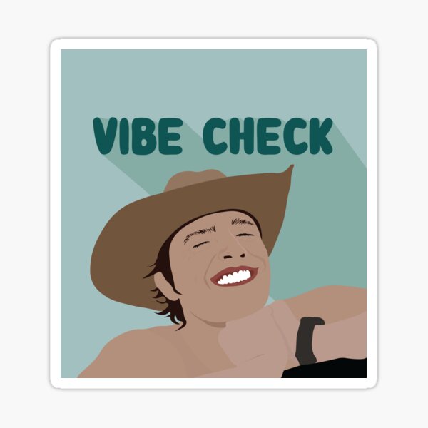 Vista previa del artículo con la obra «Pegatina Fibula, Vibe Check, TikTok», diseñado y vendido por alanabiggie.