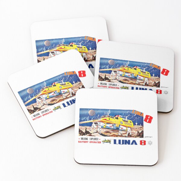 Item preview, BATTERY OPERATED WALKING EXPLORER - LUNA 8 ADVERT designed and sold by ThrowbackAds.