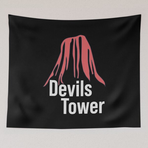 Item preview, Devils Tower Text - Bloody Logo - Geological Formation designed and sold by DeWinnes.
