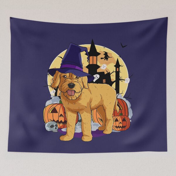 Item preview, Halloween Goldendoodle Pumpkin Witch designed and sold by Nosek1ng.