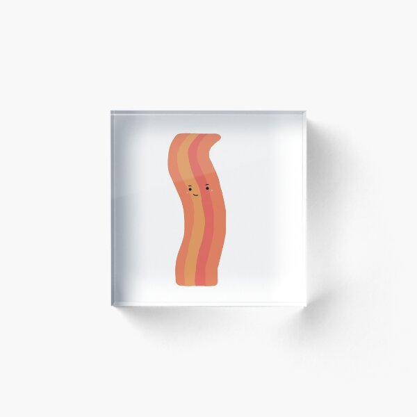 Kawaii Bacon Acrylic Block