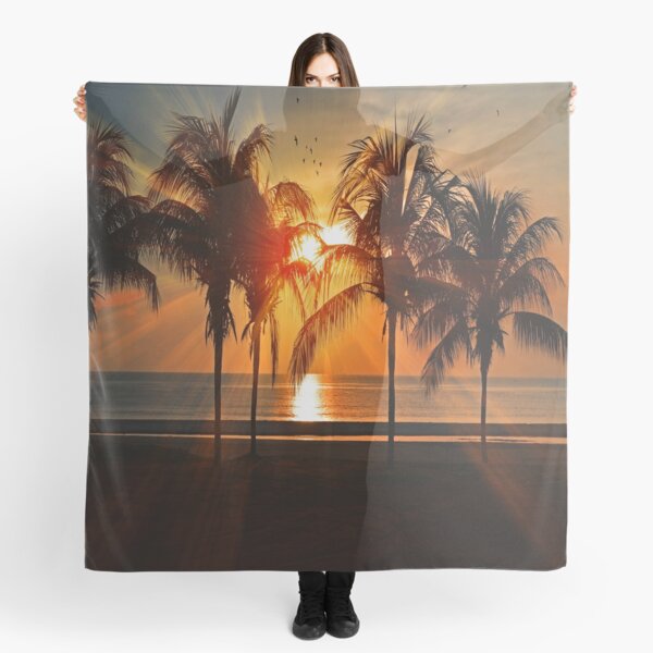 Item preview, landscape ocean Sunset through the palm trees beautiful  designed and sold by shirtmate.