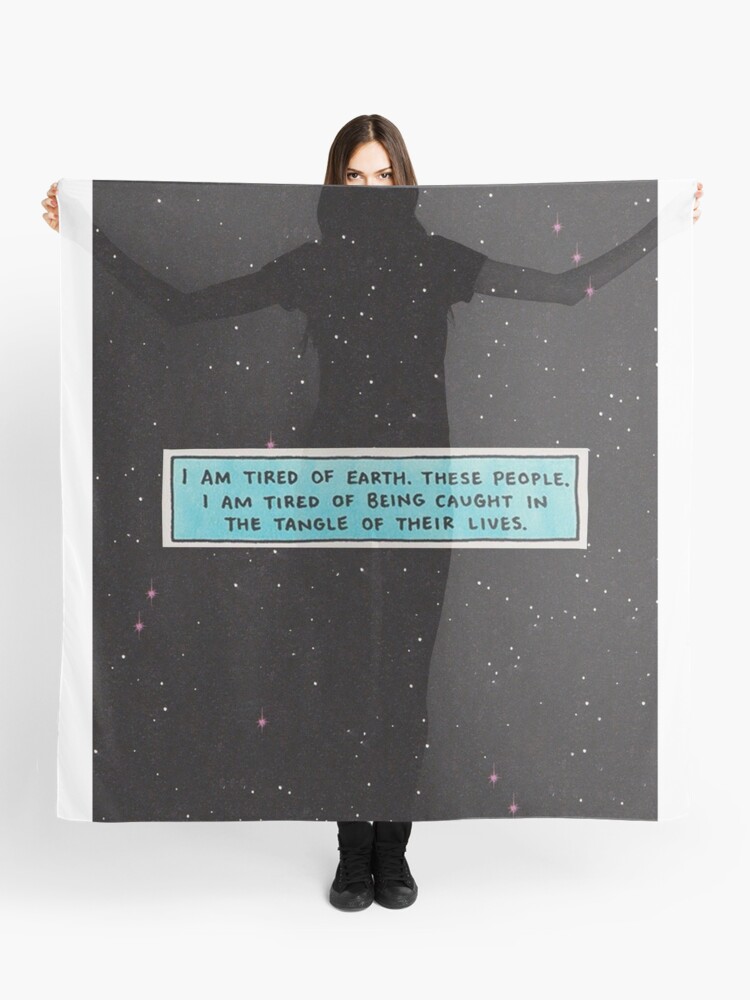 Dr Manhattan I Am Tired Of Earth Quote Watchmen Series Scarf For Sale By Rodheck Redbubble